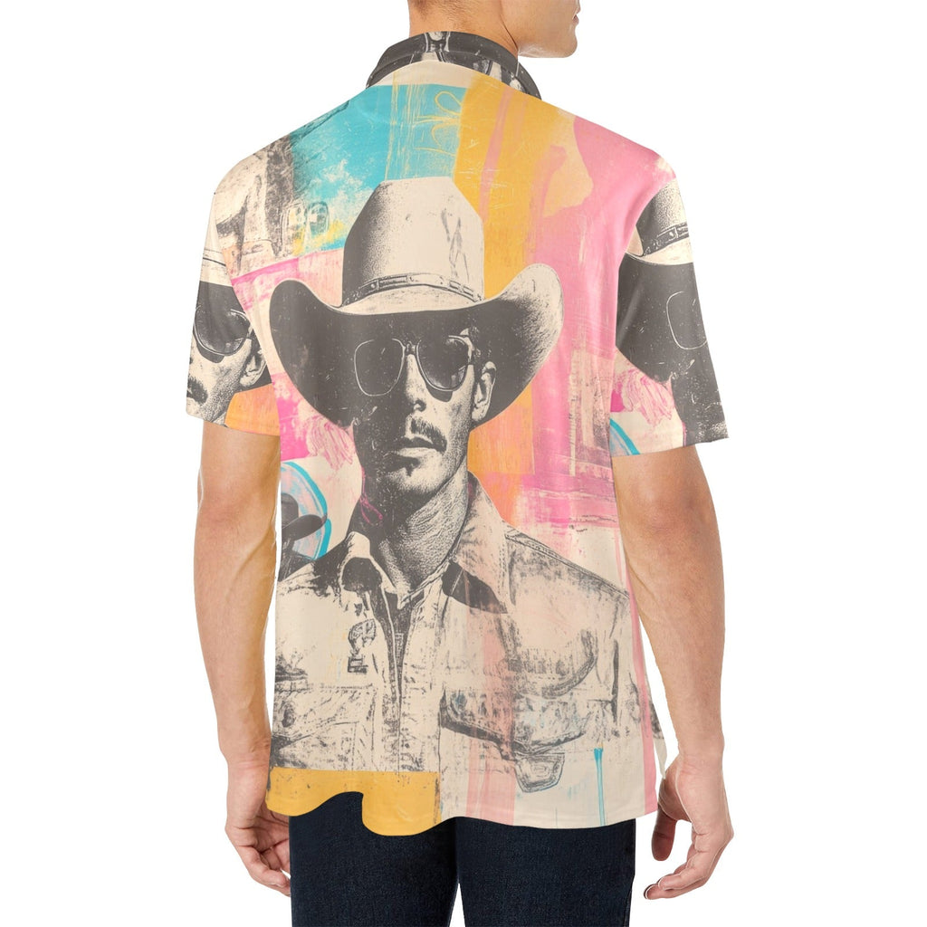 Baha Ranch Retro Pop Western Cool Cowboy Polo Shirt by Baha Ranch Western Wear - product image 3
