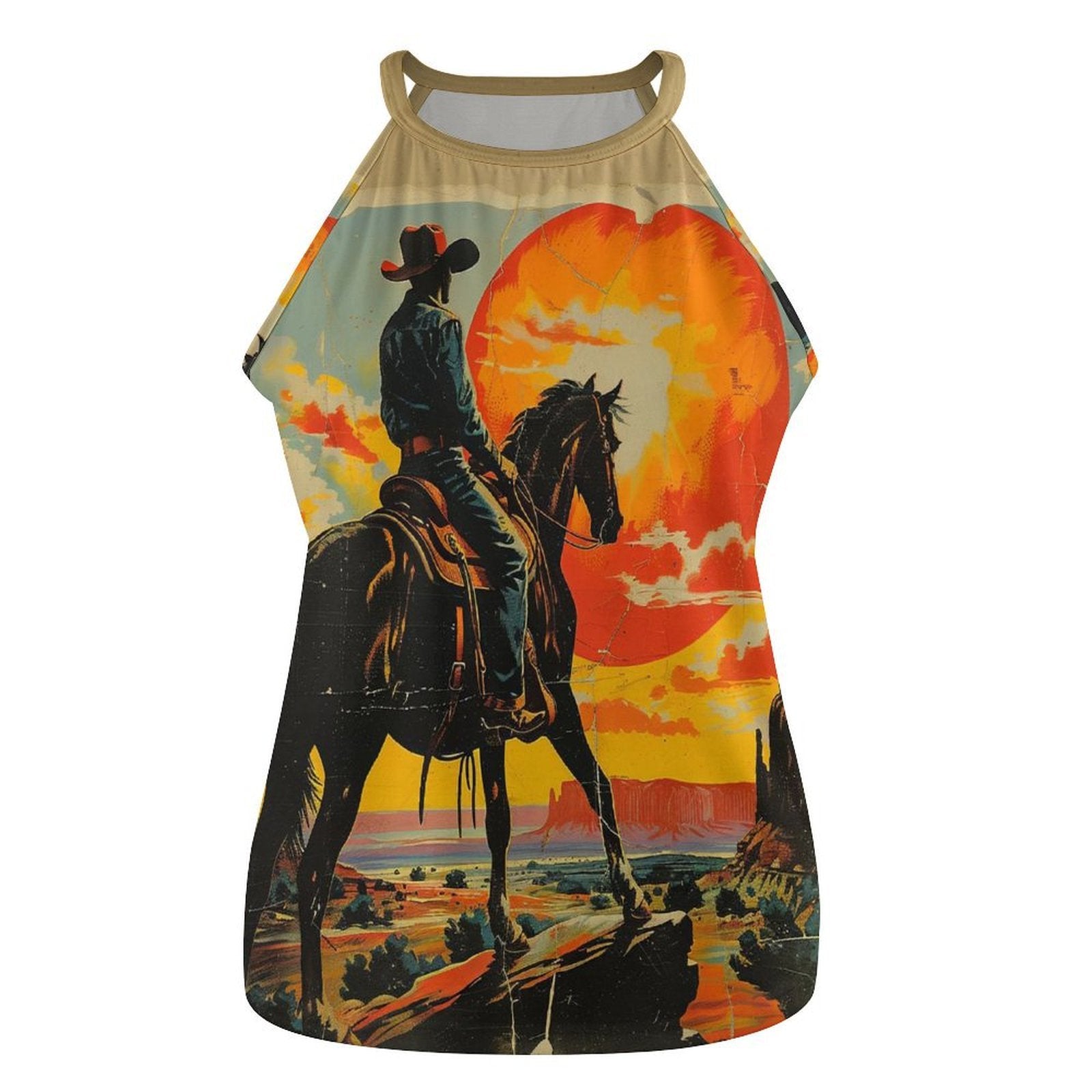 Baha Ranch Sunset Cowboy Tank Top by Baha Ranch Western Wear - product image 4