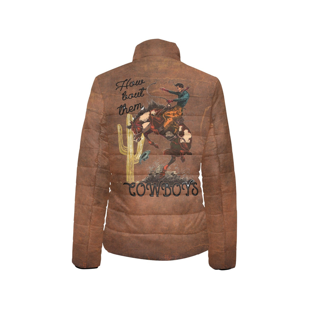 How Bout Them Cowboys Women's Puffy Bomber Jacket by Baha Ranch Western Wear - product image 4