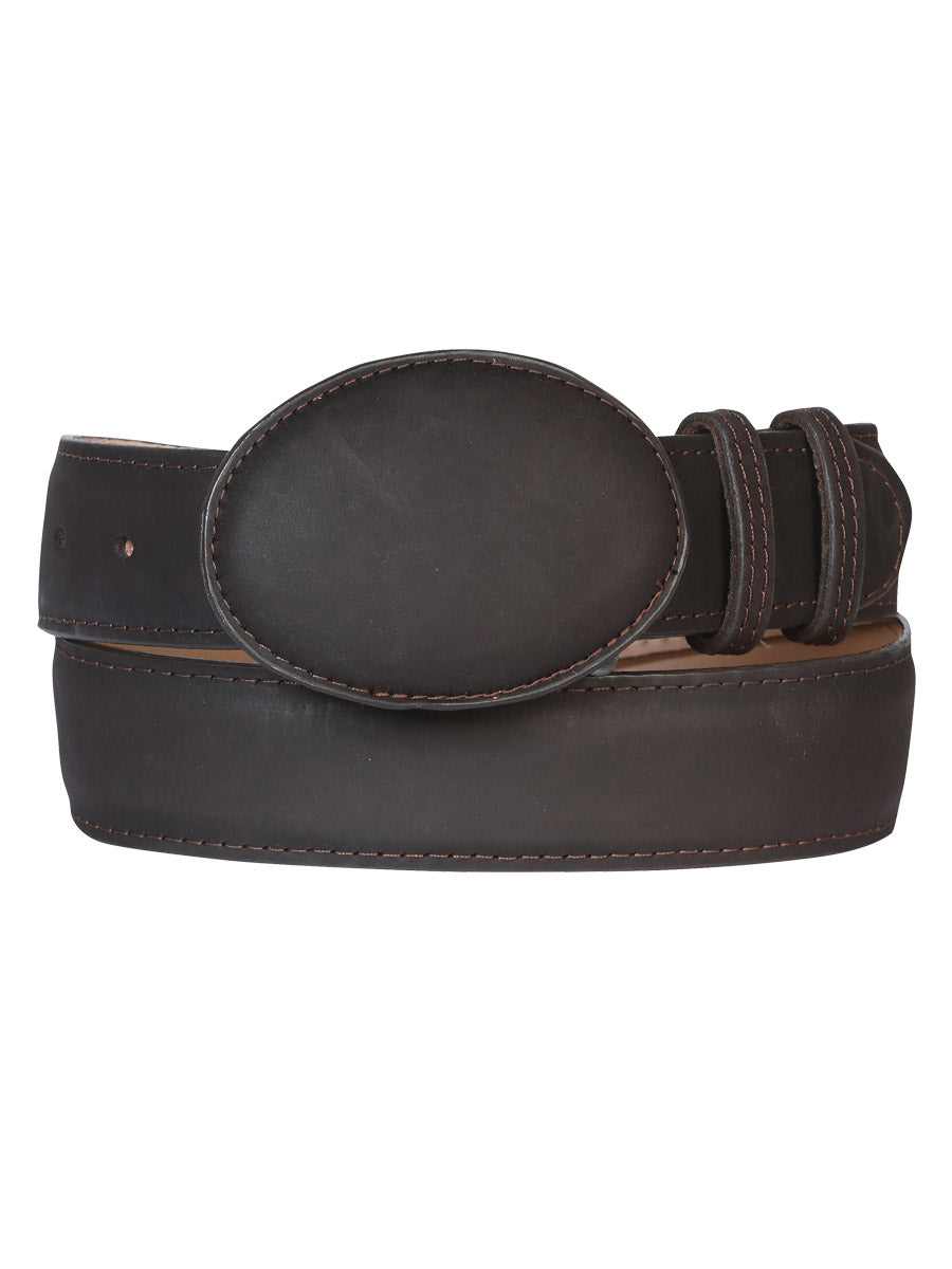Men's Leather Cowboy Western Belt - Crazy Choco 41109