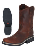ESTABLO Men’s Leather Work Boot - Made in Mexico - Crazy Brown 41531