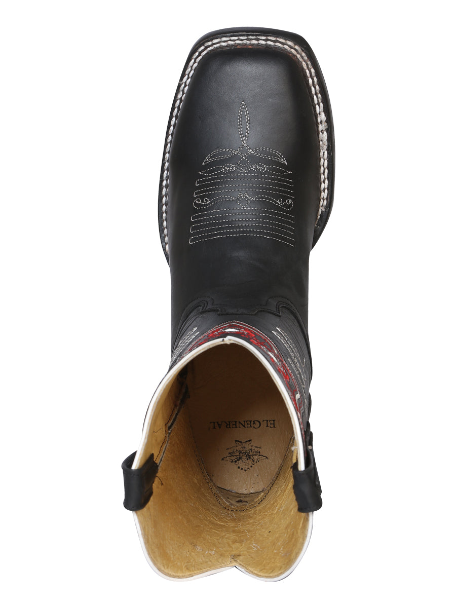 Woman Cowboy boot El General - Leatrher Crazy Black 42977 — view 2