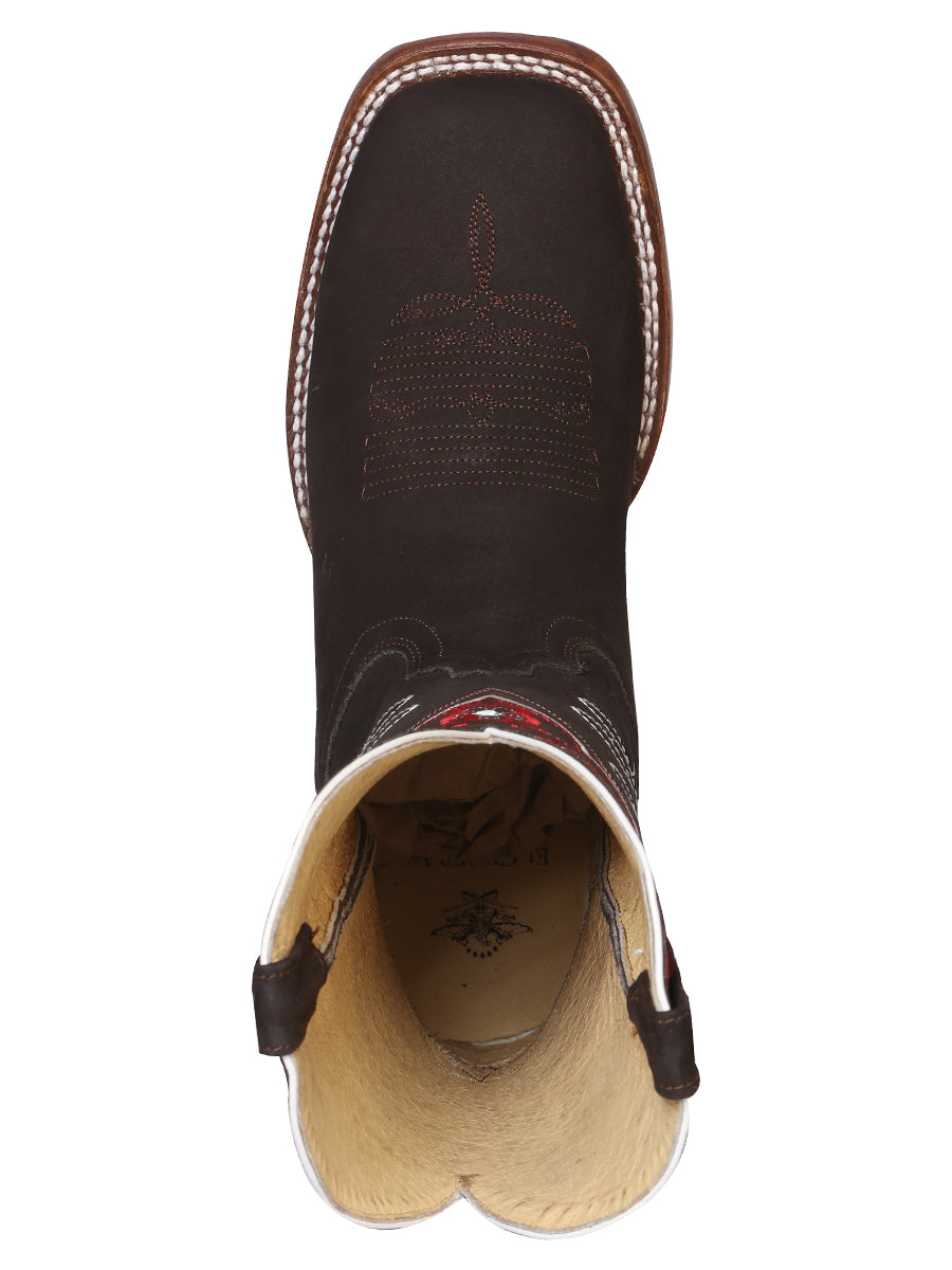 El General Womens Rodeo Boot- Suede Dark Brown 42978 — view 2
