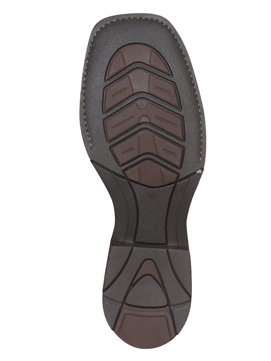 El General Men's Leather Cowboy Boot - Made in Mexico - Dark Brown 43000 — view 6