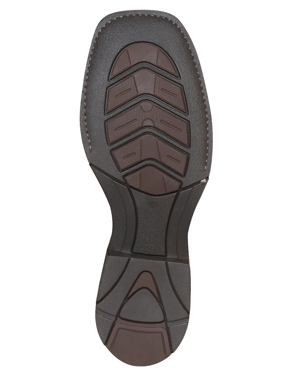 El General Men's Leather Cowboy Boot - Made in Mexico - Dark Brown 43000 — view 4