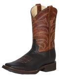 El General Men's Leather Cowboy Boot - Made in Mexico - Dark Brown 43000