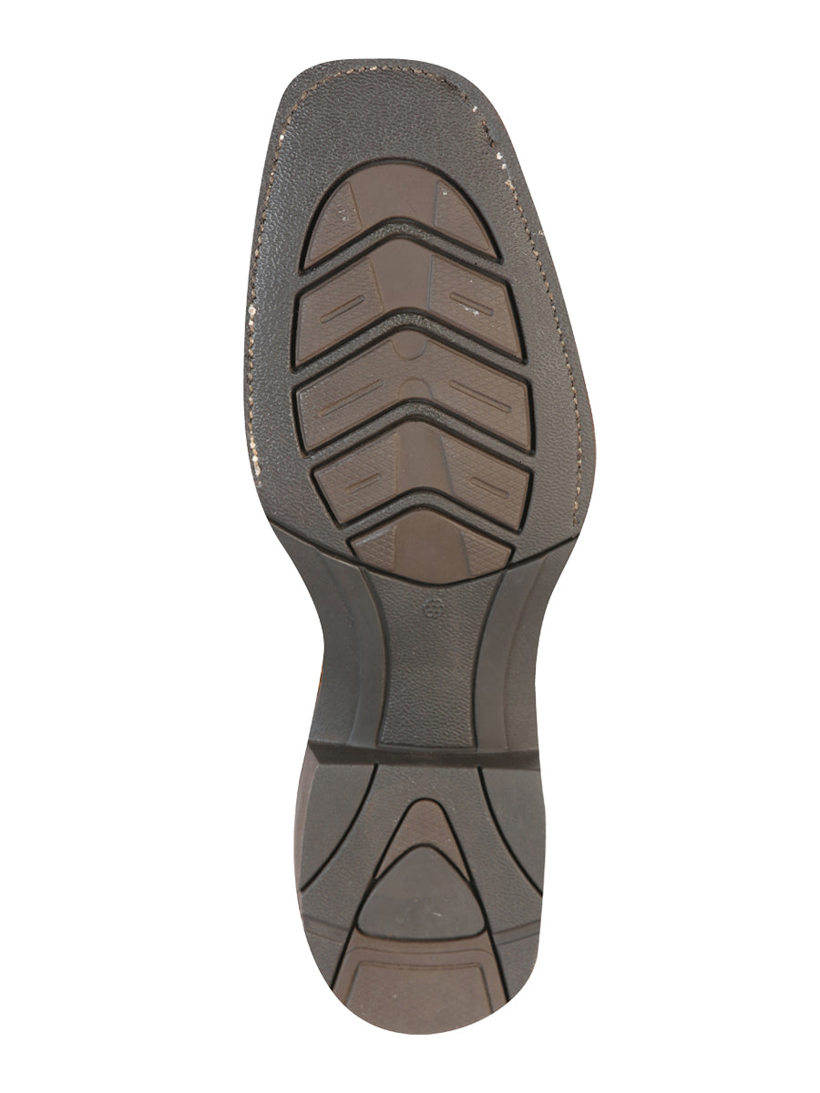 El General Men's Leather Cowboy Boot - Made in Mexico - Crazy Honey 43012 — view 5