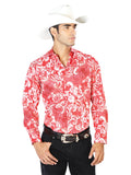 Red Casual Long Sleeve Shirt 43583