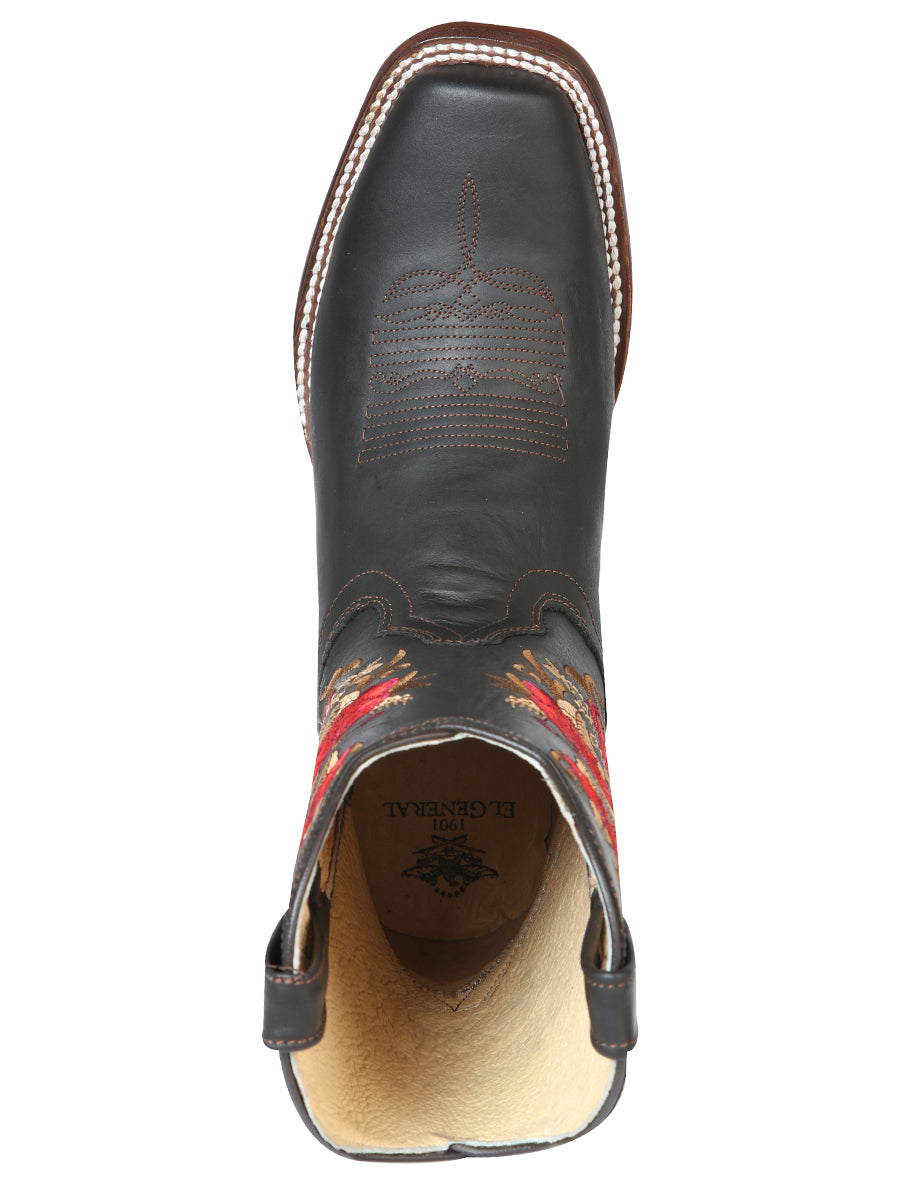 El General Women's Leather Western Cowboy Boot - Crazy Choco 43663 — view 3