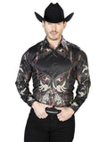 Black Casual Long Sleeve Shirt 43669
