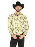 Yellow Casual Long Sleeve Shirt 43824