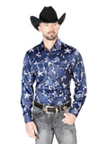 Blue Casual Long Sleeve Shirt 43932