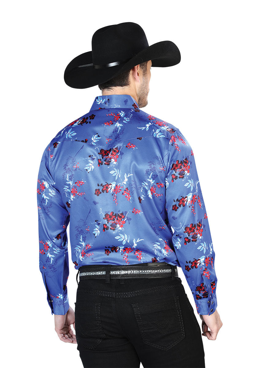 Blue Casual Long Sleeve Shirt 43942 — view 2