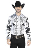 White Black Casual Long Sleeve Shirt 44066
