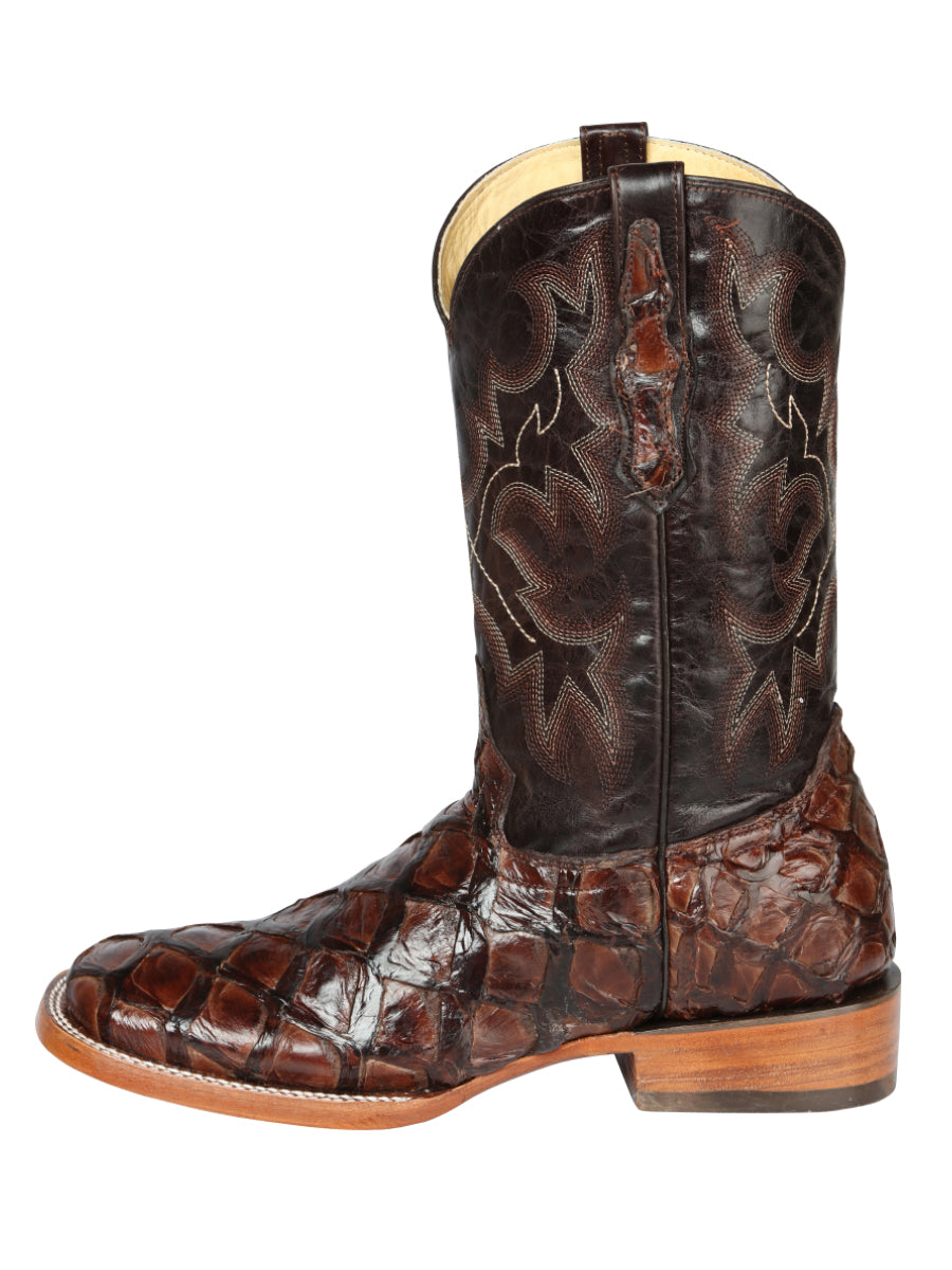 El General Men's Exotic Monster Fish Rodeo Boots - Brown 44116 — view 2