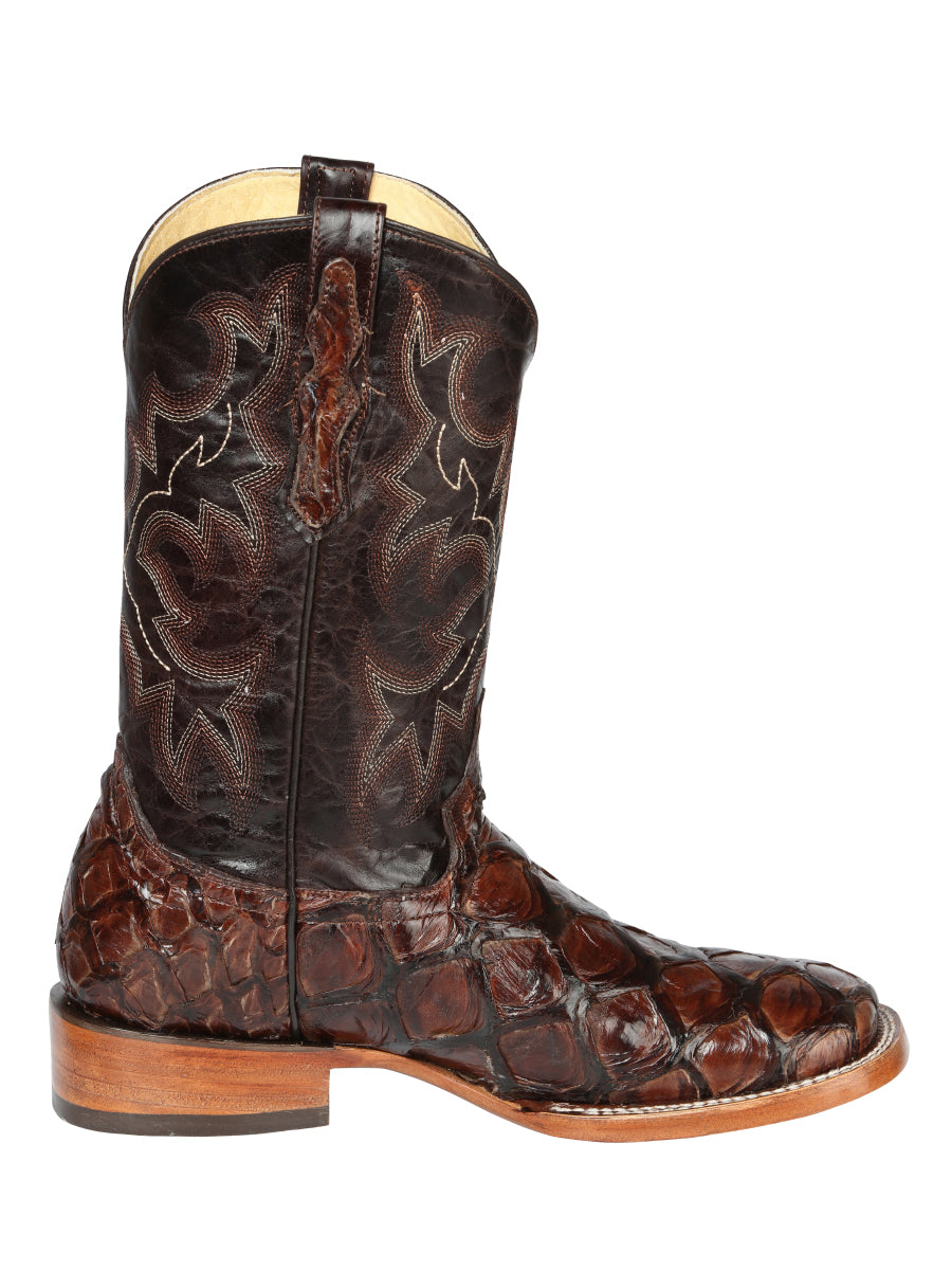 El General Men's Exotic Monster Fish Rodeo Boots - Brown 44116 — view 3
