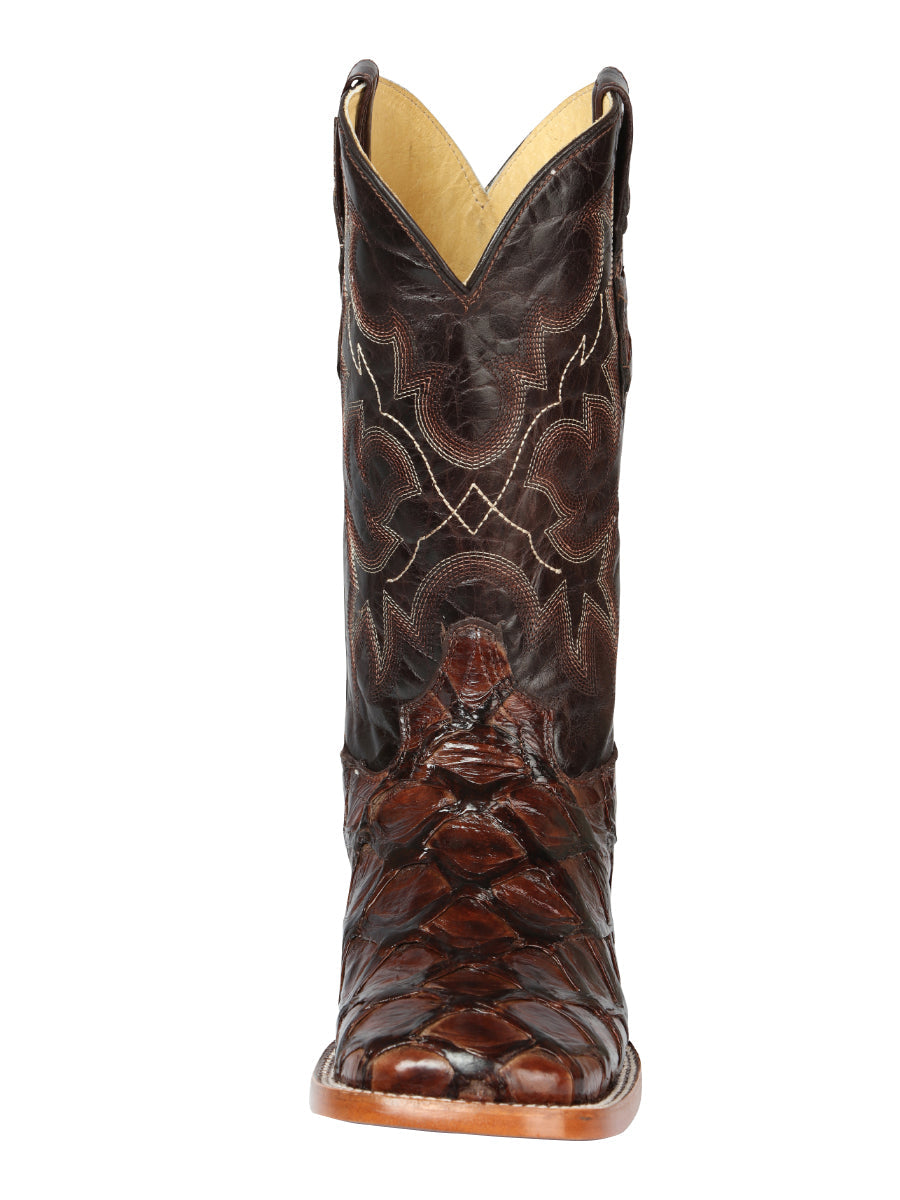 El General Men's Exotic Monster Fish Rodeo Boots - Brown 44116 — view 4