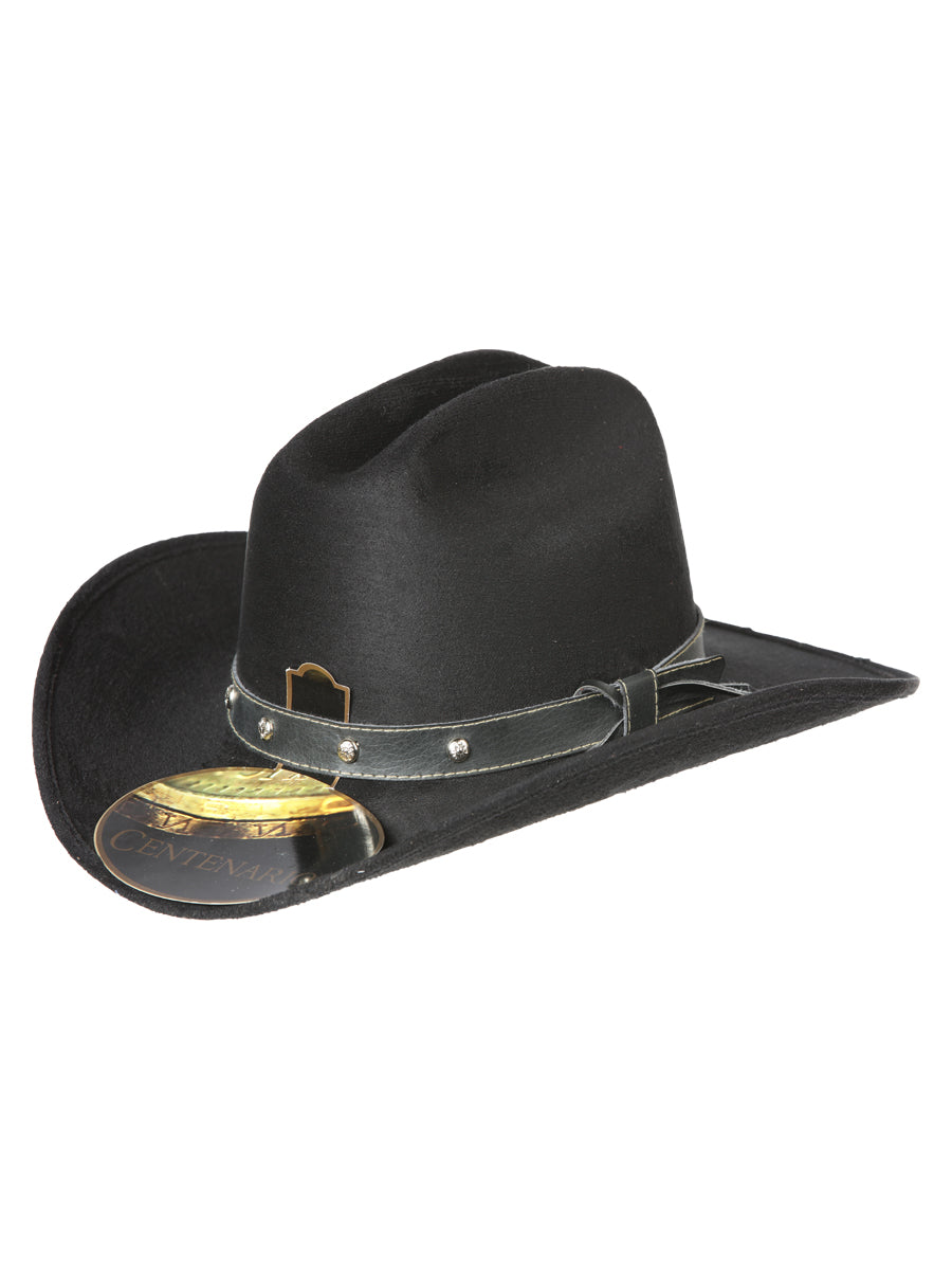 El General Kids Unisex Suede Western Cowboy Hat - Black 44243 — view 2