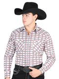 El General Men's Long Sleeve Western Fashion Snap Button Shirt - Khaki44317