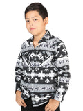 Casual Long-Sleeve Shirt by El General Black/White 44444