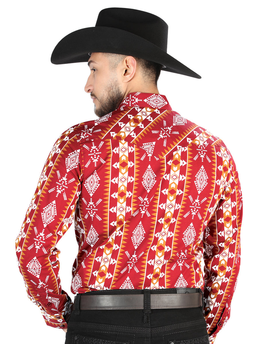 Men’s Long Sleeve Snap Button Western Shirt - Black 44503 — view 2