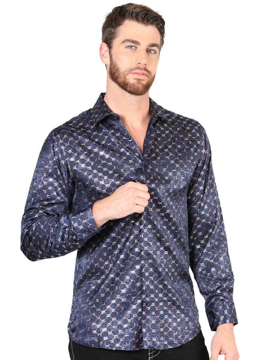 El General Navy/Gold Casual Long-Sleeve Shirt 44548 — view 2