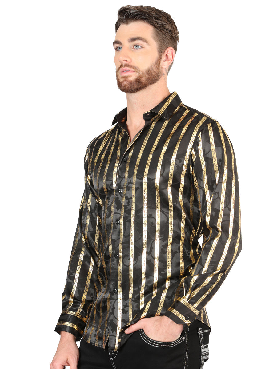 El General Black/Gold Casual Long-Sleeve Shirt 44554 — view 2