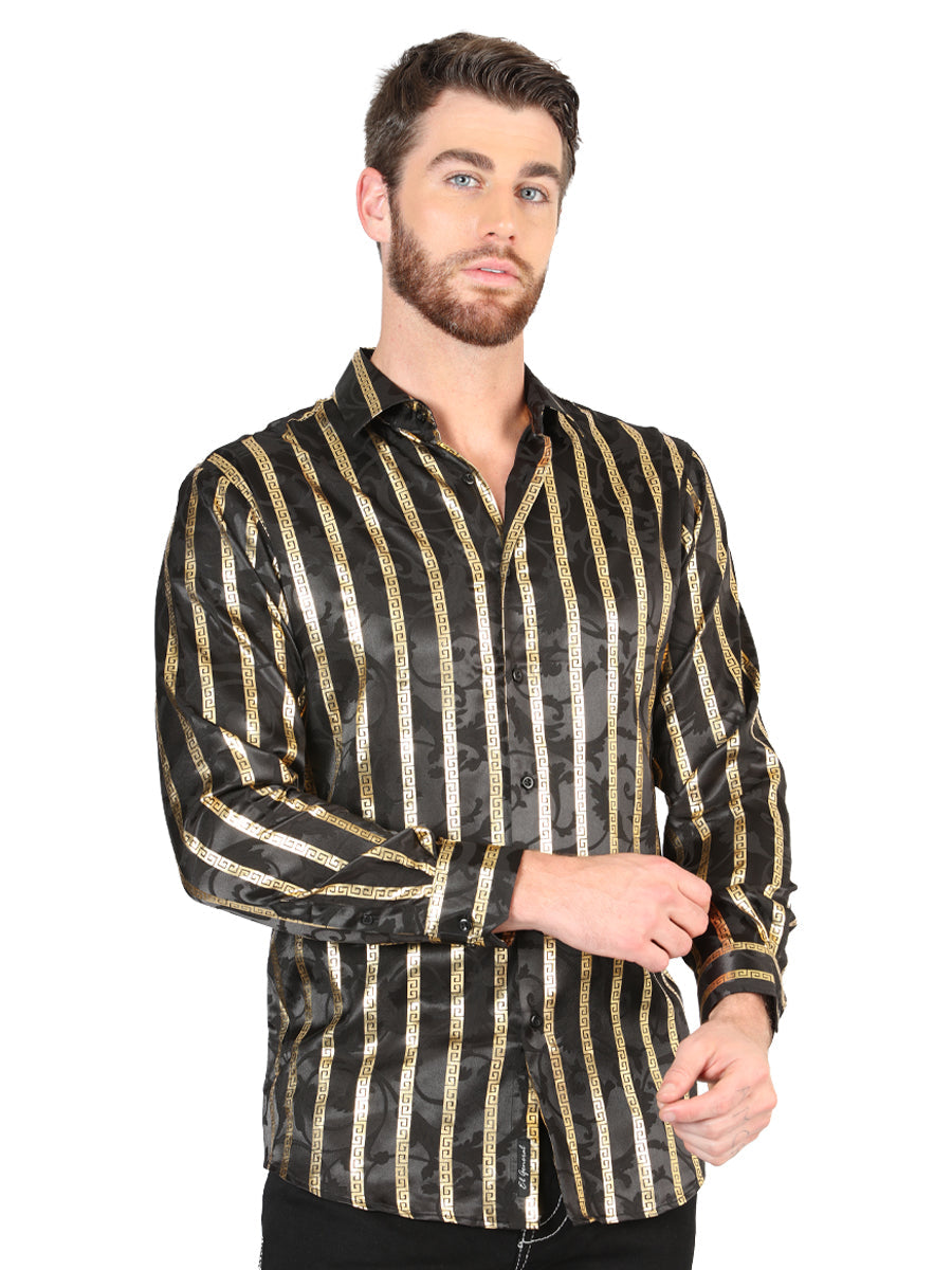 El General Black/Gold Casual Long-Sleeve Shirt 44554 — view 3