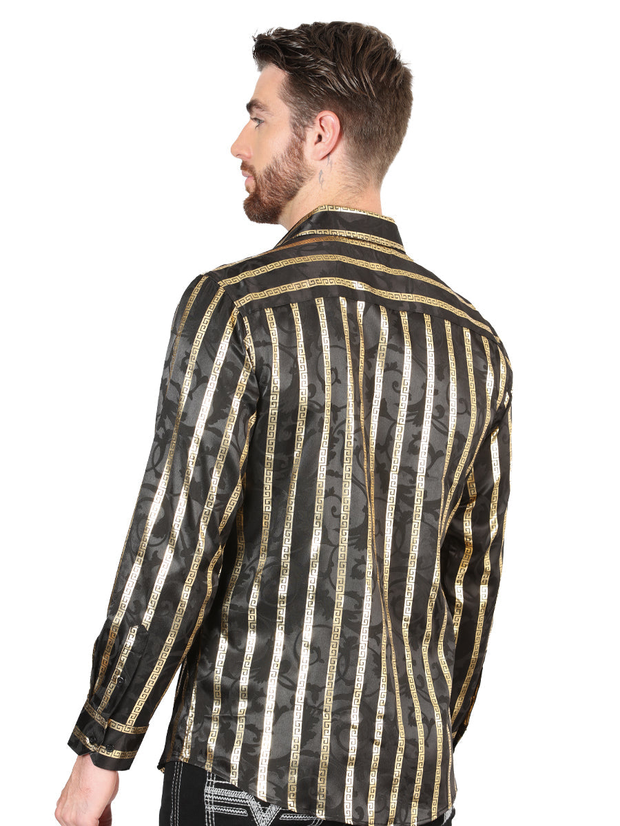 El General Black/Gold Casual Long-Sleeve Shirt 44554 — view 4
