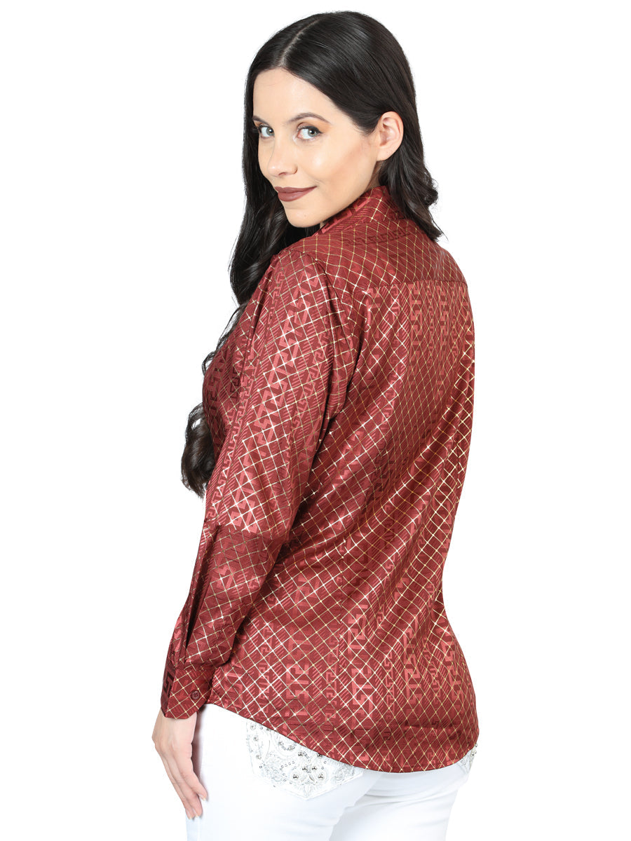 El General Burgundy Casual Long-Sleeve Shirt - 44561 — view 2