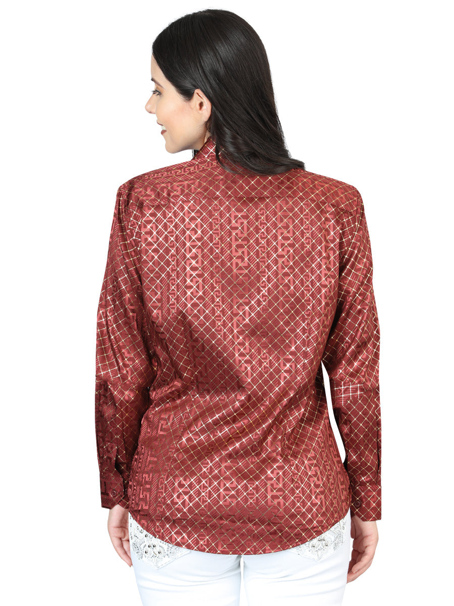 El General Burgundy Casual Long-Sleeve Shirt - 44561 — view 3
