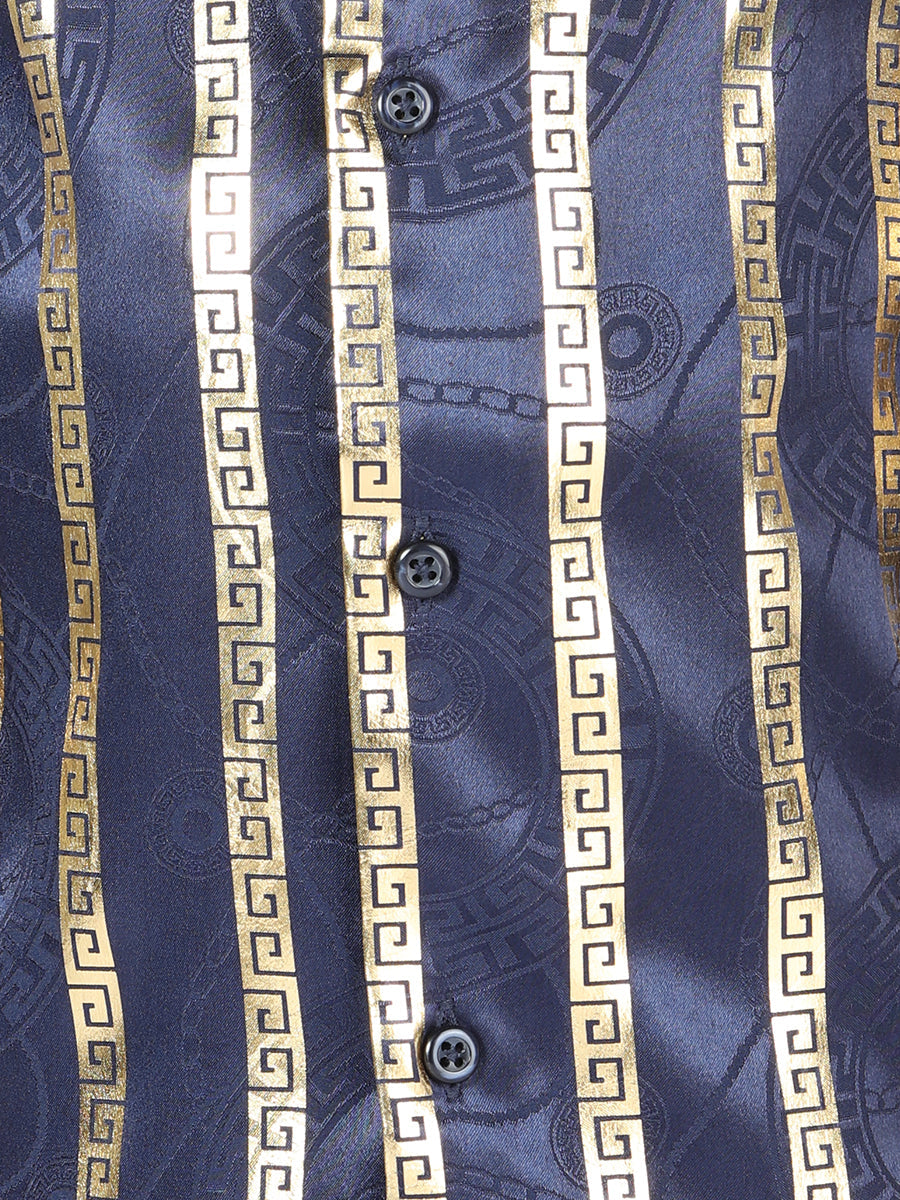 El General Navy/Gold Casual Long-Sleeve Shirt 44571 — view 2
