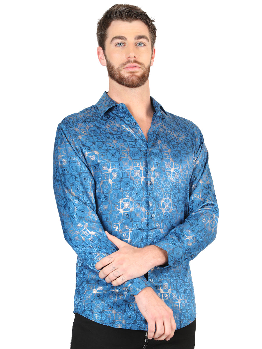 El General Teal Casual Long-Sleeve Shirt 44573 — view 2