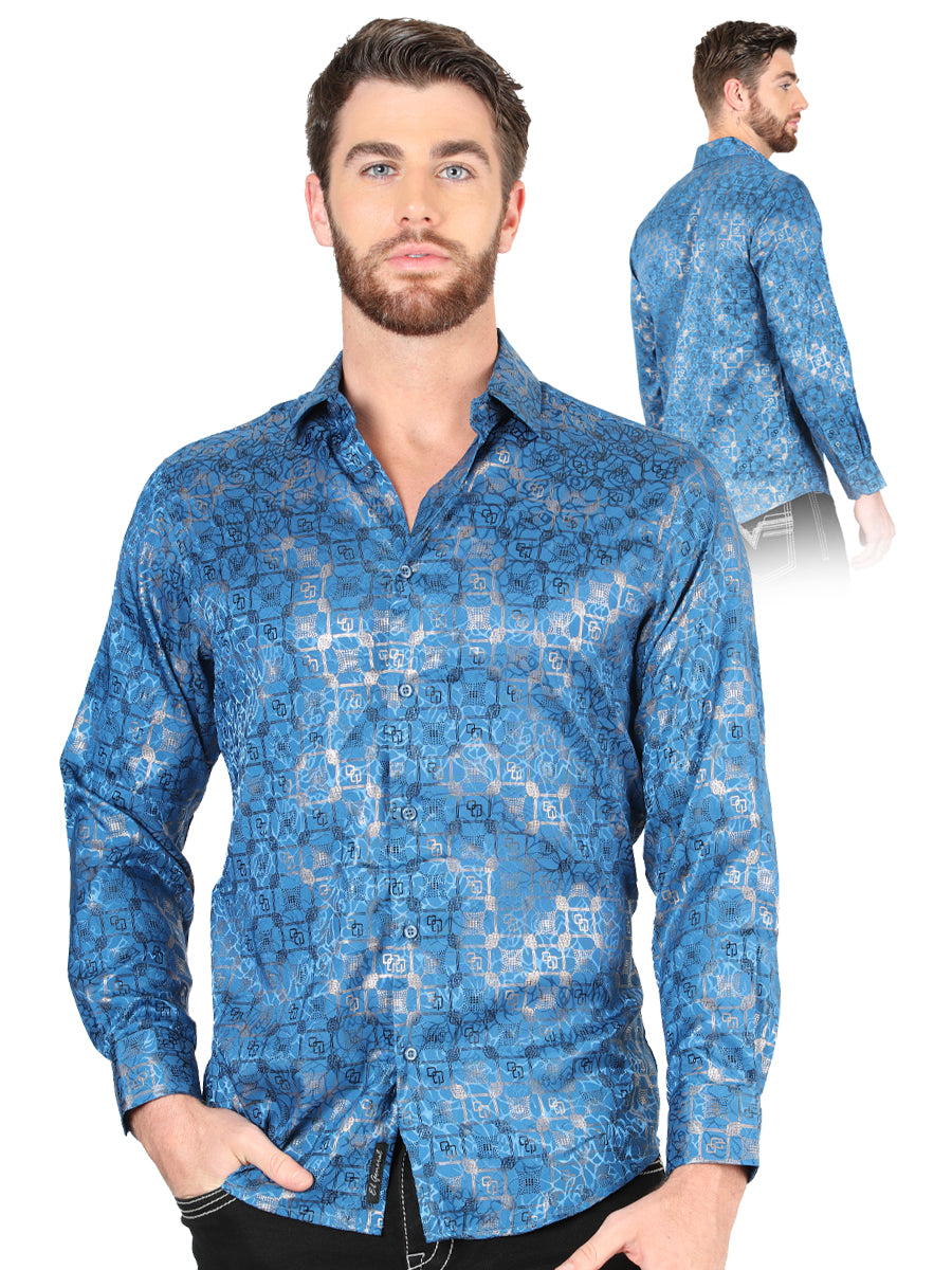 El General Teal Casual Long-Sleeve Shirt 44573 — view 6