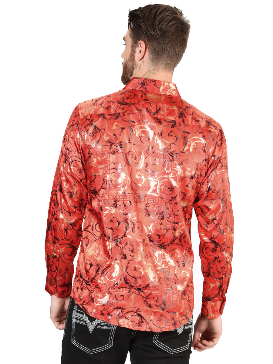 El General Red Casual Long-Sleeve Shirt 44592 — view 3