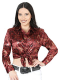 El General Burgundy Casual Long-Sleeve Shirt 44595