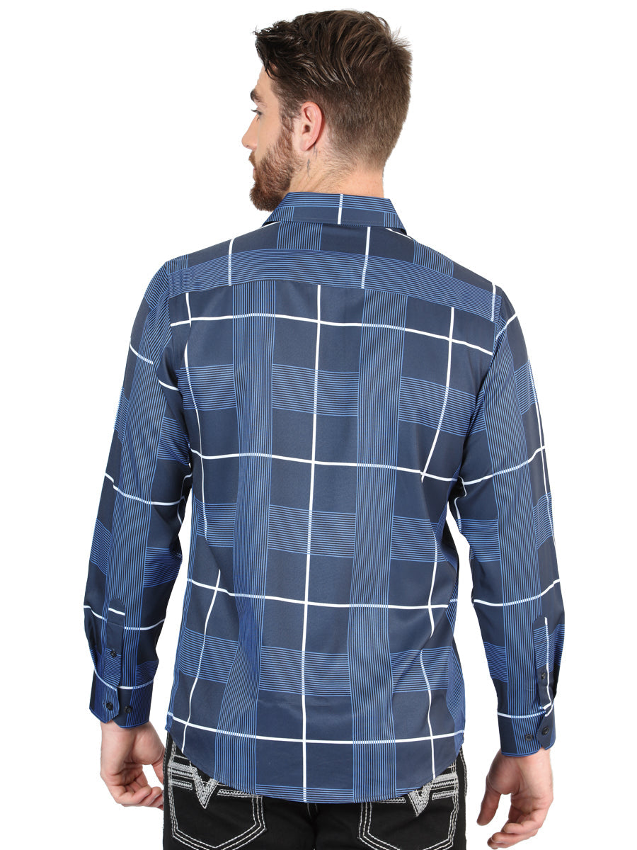 El General Blue Casual Long-Sleeve Shirt 44600 — view 3