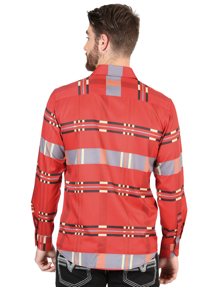 El General Red Casual Long-Sleeve Shirt 44601 — view 3