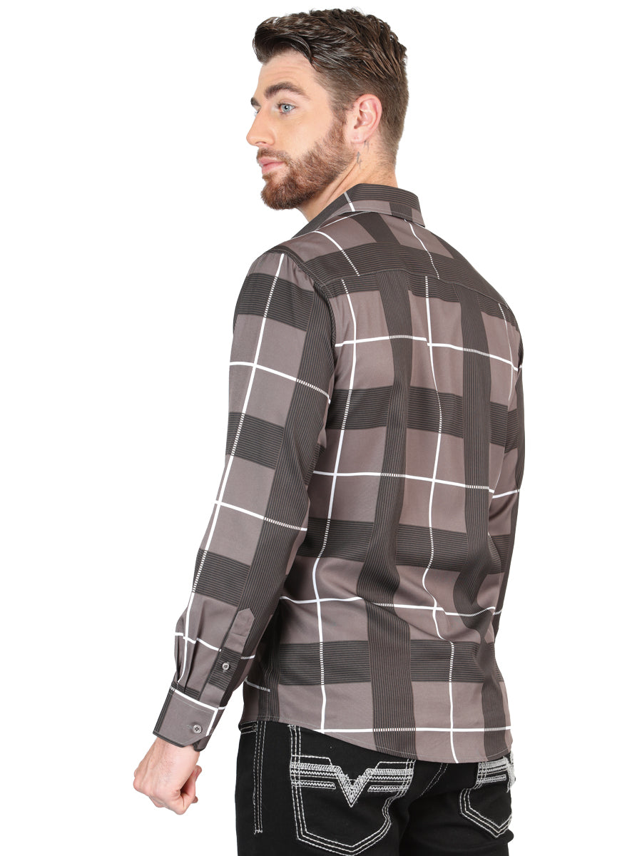 El General Grey Casual Long-Sleeve Shirt 44602 — view 2