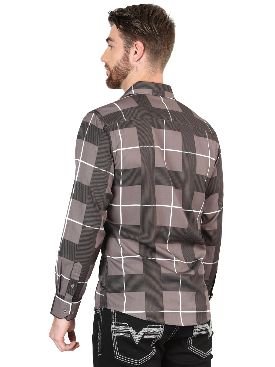 El General Grey Casual Long-Sleeve Shirt 44602 — view 3