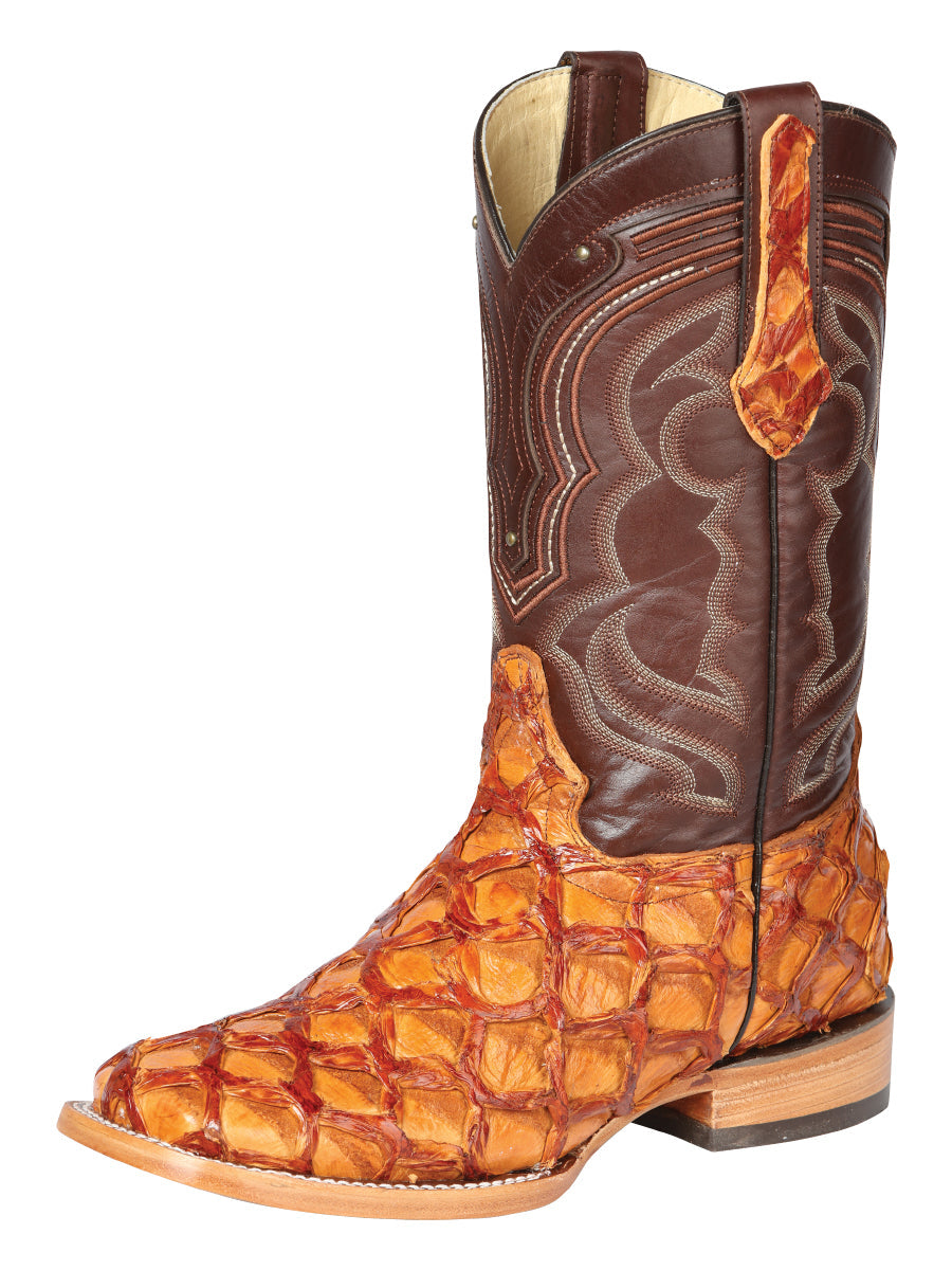 El General Men's Exotic Monster Fish Rodeo Boots - Honey 44606 — view 2