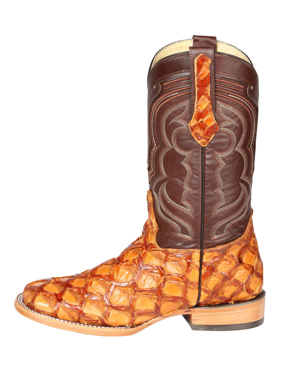 El General Men's Exotic Monster Fish Rodeo Boots - Honey 44606 — view 3