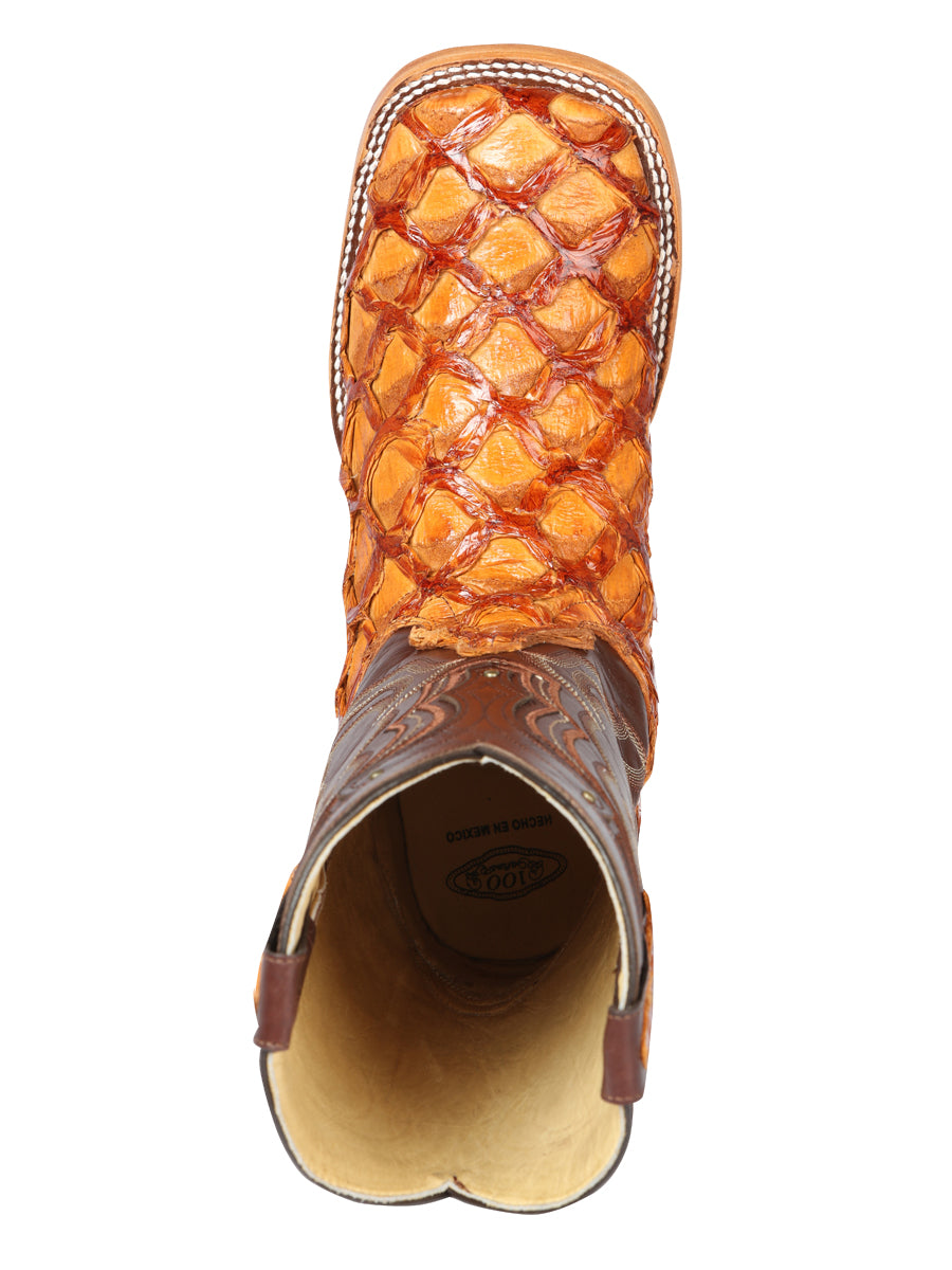 El General Men's Exotic Monster Fish Rodeo Boots - Honey 44606 — view 7