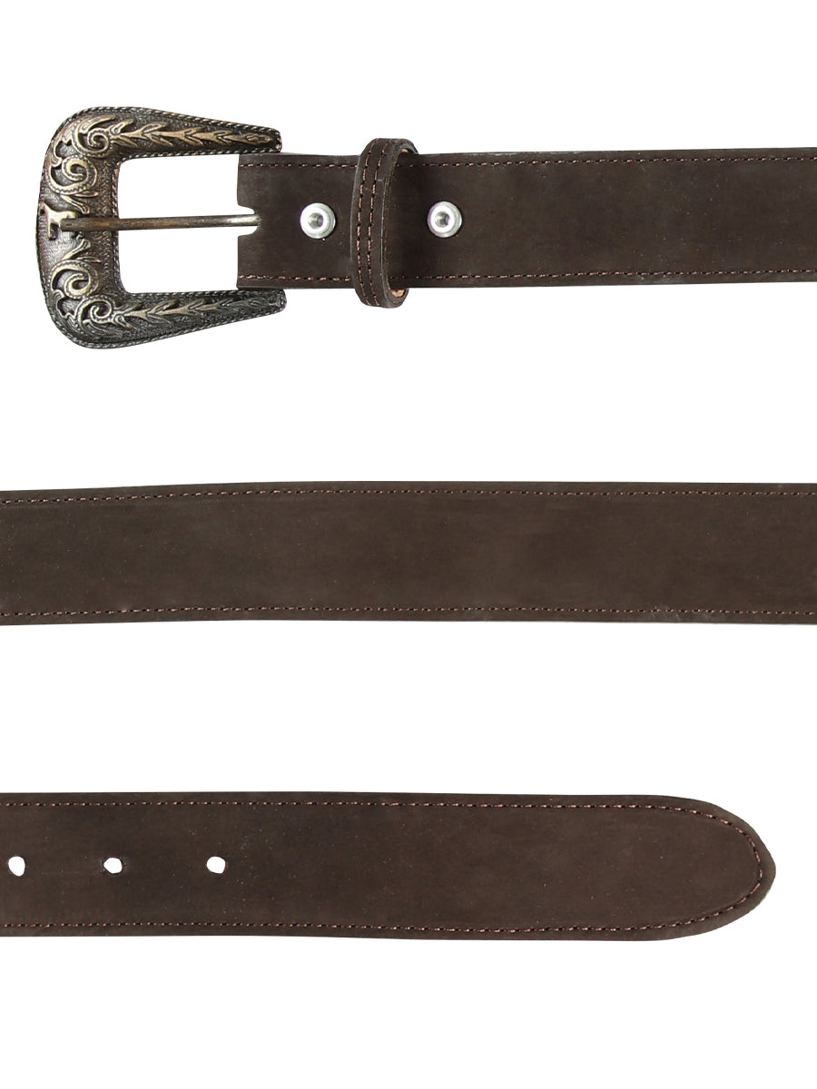 Women Denim Belt - El General - Nobuck Brown 44646 — view 2