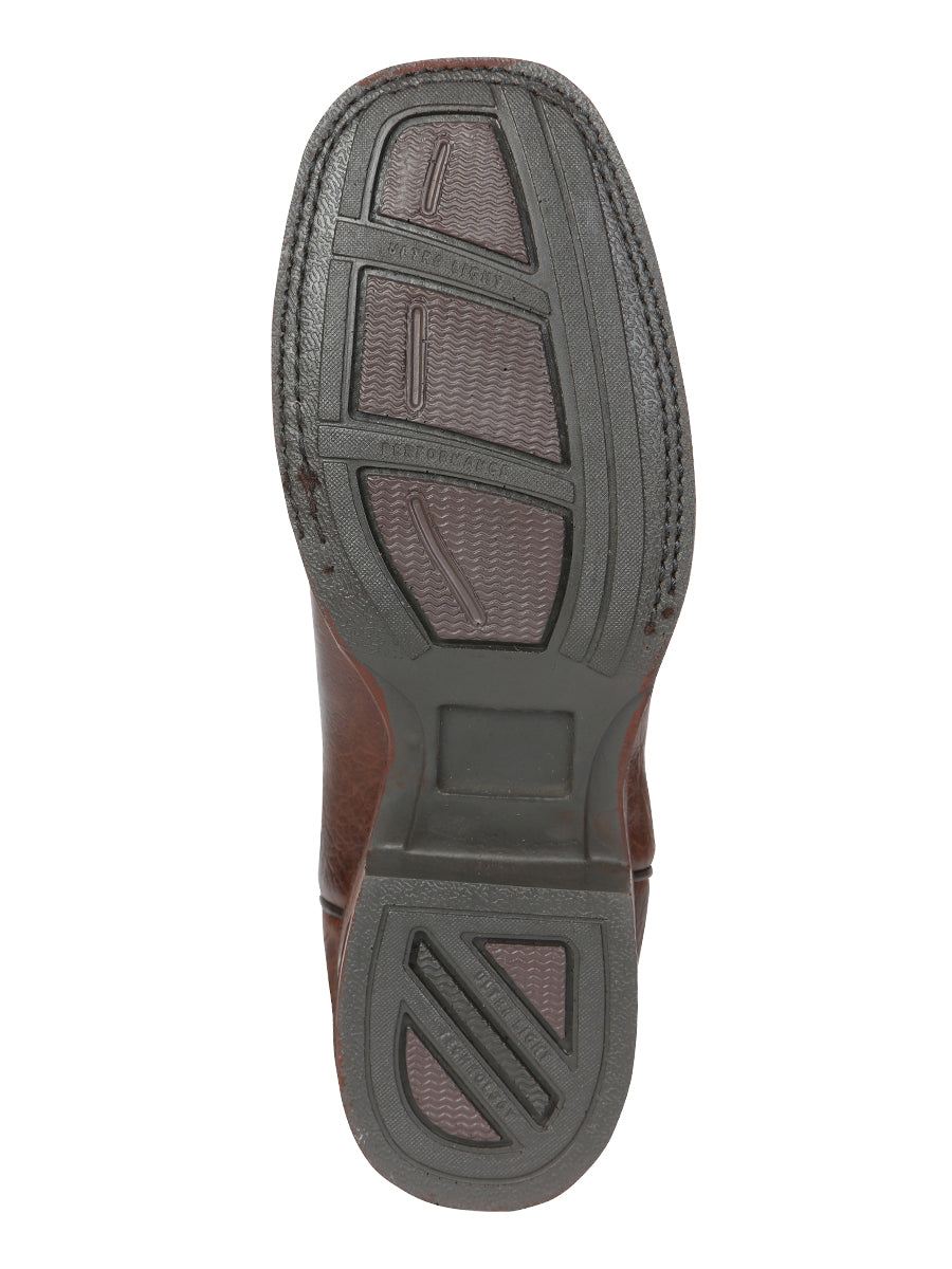 El General Men’s Leather Cowboy Boot - Made in Mexico - Brown 44655 — view 10