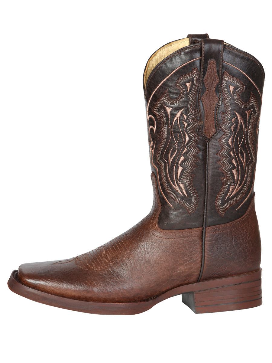 El General Men’s Leather Cowboy Boot - Made in Mexico - Brown 44655 — view 5