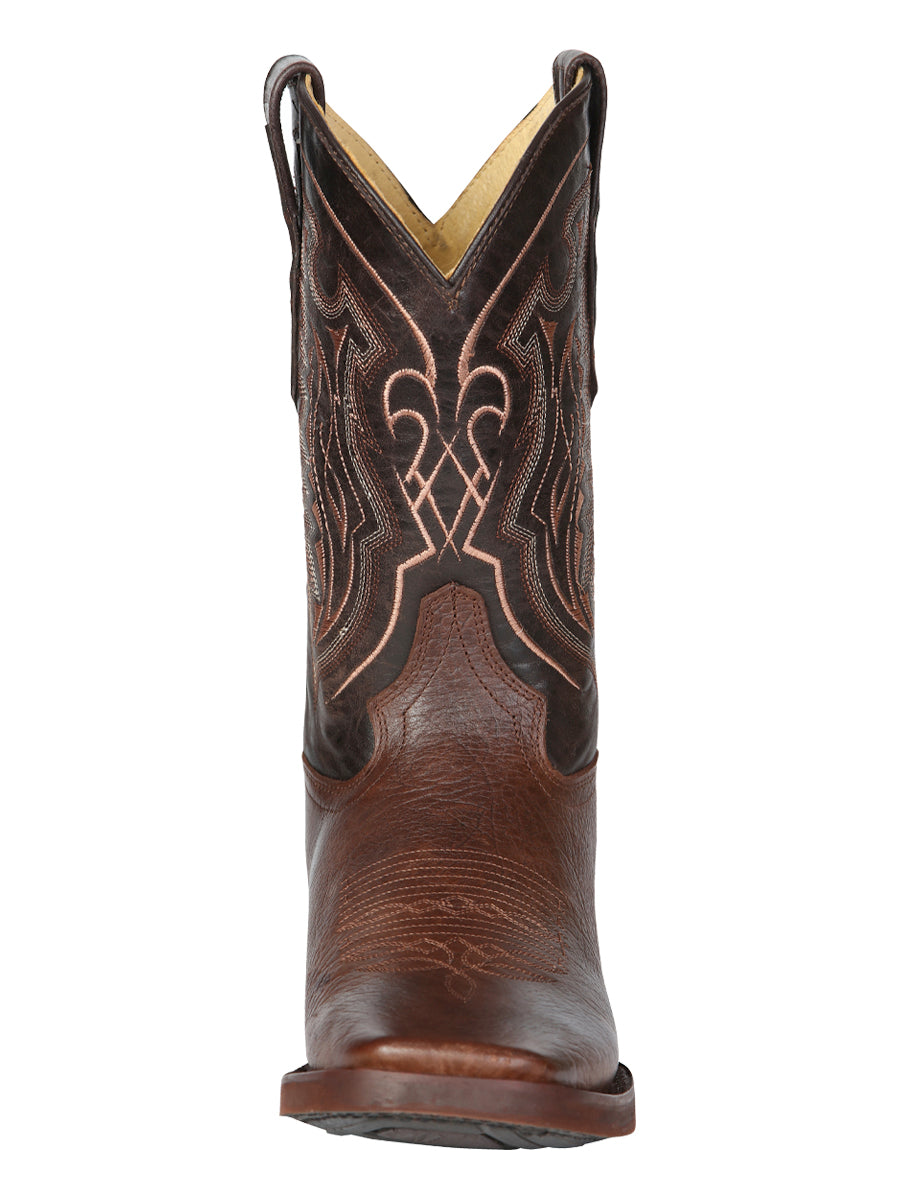 El General Men’s Leather Cowboy Boot - Made in Mexico - Brown 44655 — view 7