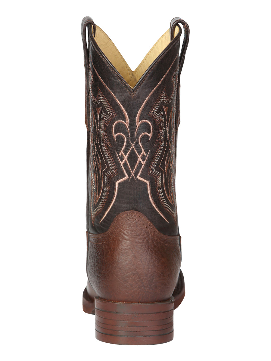 El General Men’s Leather Cowboy Boot - Made in Mexico - Brown 44655 — view 8