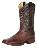 El General Men’s Leather Cowboy Boot - Made in Mexico - Brown 44655