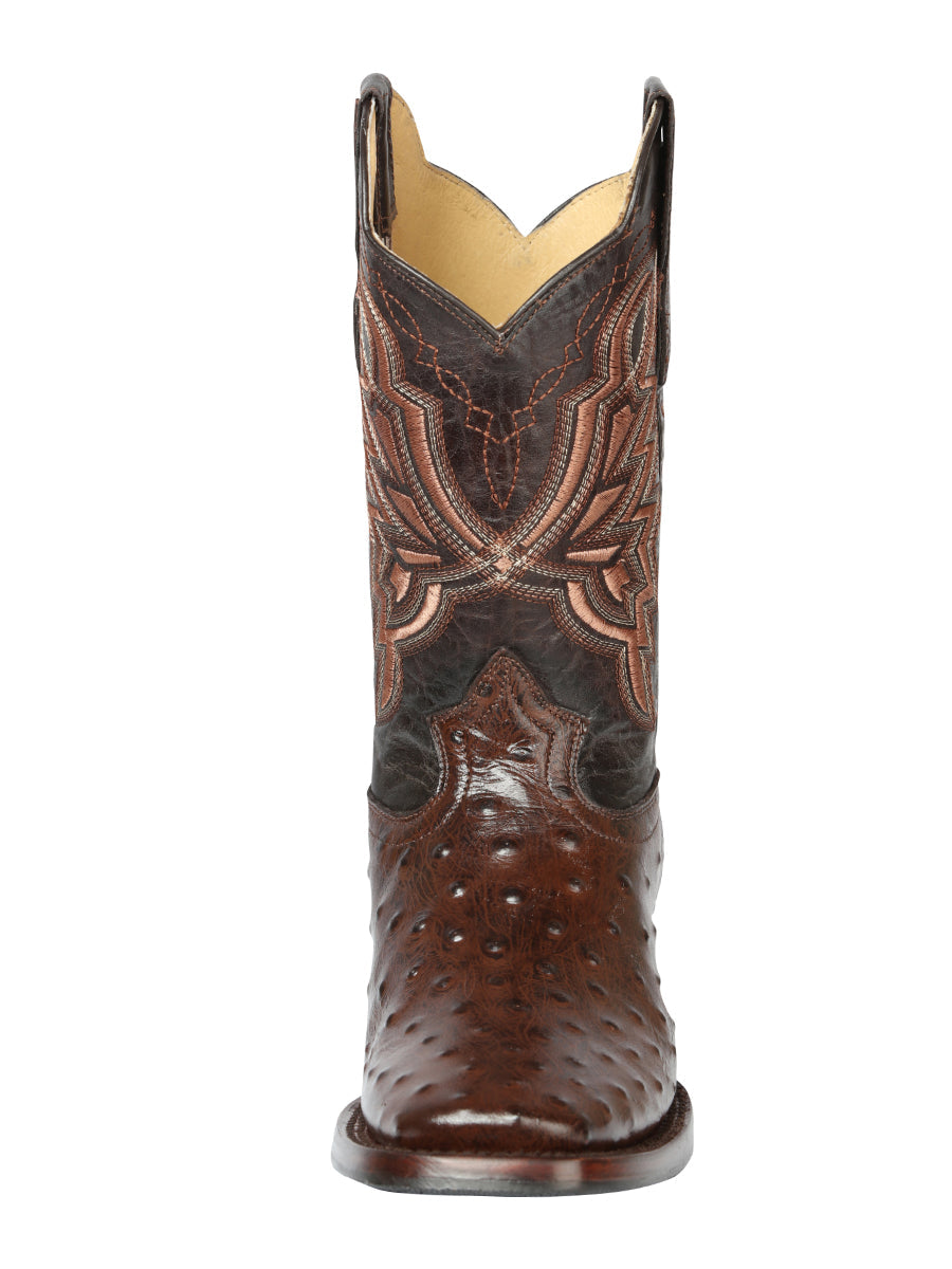 El General Rodeo Boot- Imit Avestruz - Brown 44665 — view 3